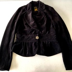 Black velvet blazer